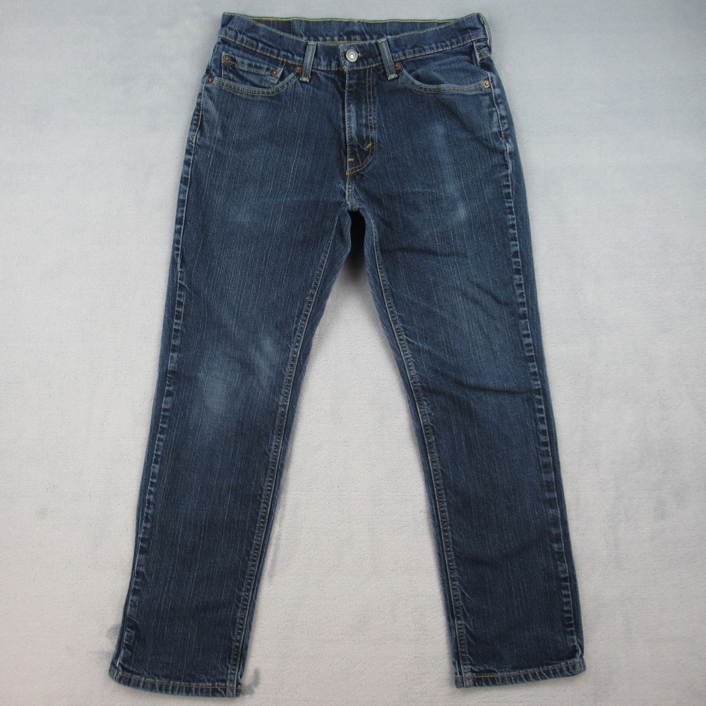 Levis 541 Athletic Taper Mens Blue Jeans Distressed W32 L30 Dark Wash 18181-0025